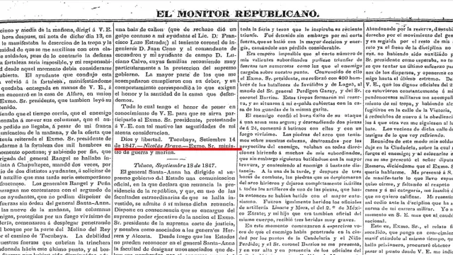 Informe del general Nicolás Bravos por los hechos ocurridos en Chapultepec. Foto: HNDM