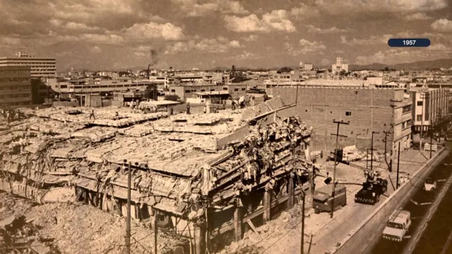 Inmuebles colapsaron en el sismo de 1957 en Puebla. Foto: Archivo | N+