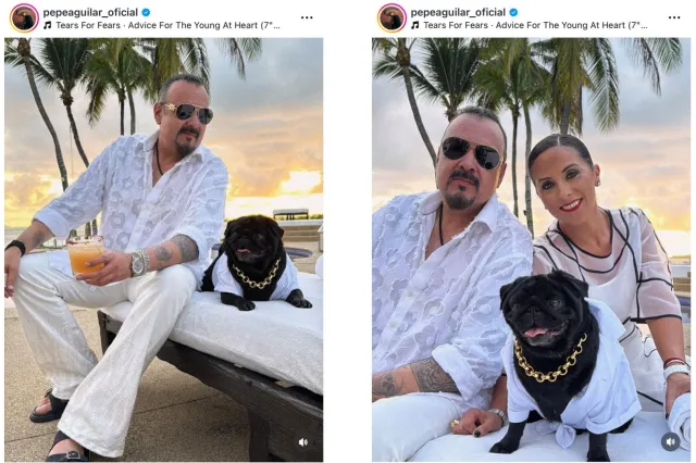 Pepe Aguilar viajó a la playa con su hija menor y toda su familia para la fiesta.
