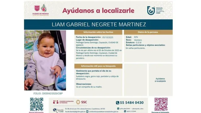 Bebé de Andrea Jazmin. Foto: Fiscalía CDMX