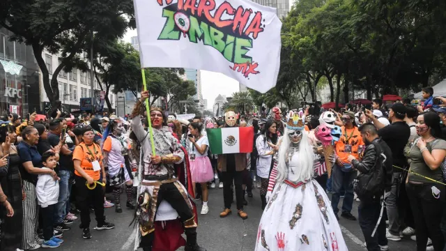 Marcha Zombie CDMX Octubre 2025. Foto: Cuartoscuro