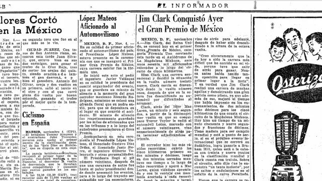 Jim Clark gana el GP de México de 1962. Foto: HNDM | El Informador