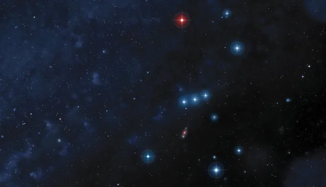 Betelgeuse, estrella roja que representa el hombro de la constelación de Orión