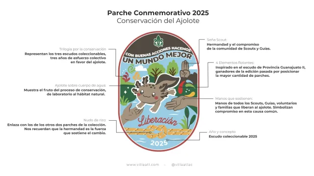 Así es el parche a la venta para recaudar fondos en favor de la especie en peligro. Foto: Villa Atl