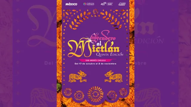 Cartel oficial del Festival Sendero al Mictlán 2025. Foto: Ayuntamiento de San Andrés Cholula