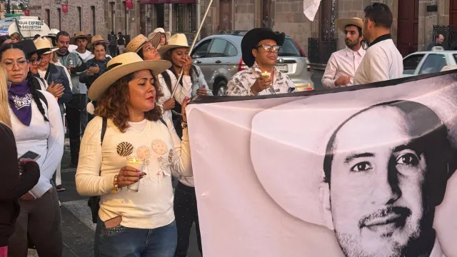 Protestan por homicidio de Carlos Manzo en calles de Morelia. Foto: N+