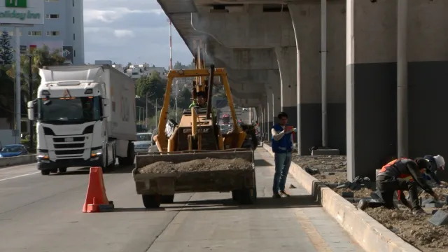 Tráfico lento por cierre parcial en la Autopista México-Puebla. Foto: N+