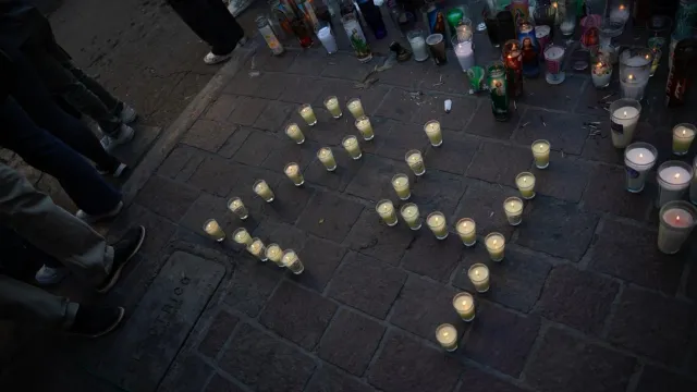 Protesta en Hermosillo hoy por incendio en Waldo´s. Foto: N+