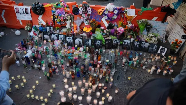 Protesta en Hermosillo hoy por incendio en Waldo´s. Foto: N+