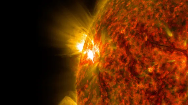 Llamarada solar captada por un satélite