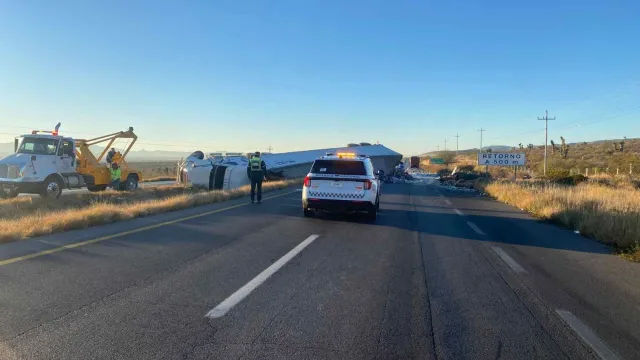Accidente en Zacatecas. Foto: Guardia Nacional
