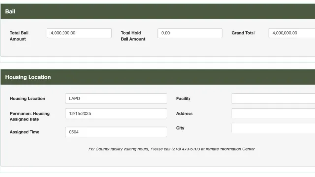 Nick Reiner Fianza 4 millones