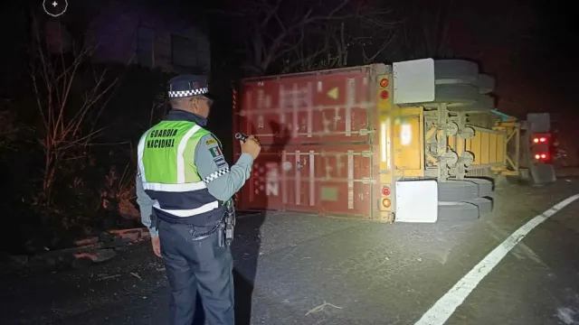 Accidente en Veracruz. Foto: Guardia Nacional