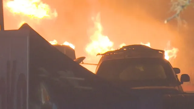 Fueron más de 40 los vehículos incendiados en el yonke. Foto: N+