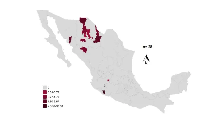 Muertes reportadas por sarampión en México. Foto: SSA