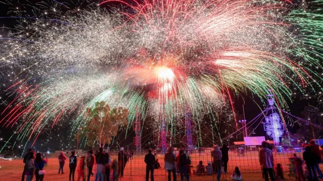 Vista general de la Feria Internacional de la Pirotecnia en Indaparapeo. Foto: Feria Internacional de la Pirotecnia en Indaparapeo