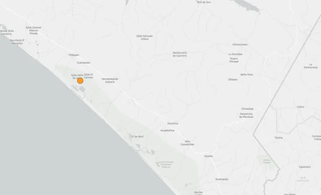 Sismo detectado en El Carmen, Chiapas. Foto: earthquake.usgs.gov