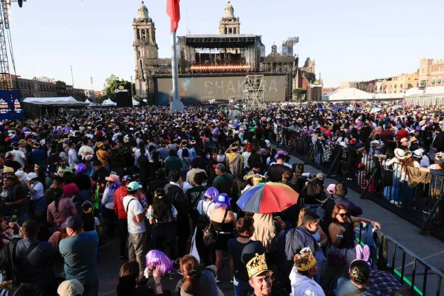 Concierto de Shakira en el Zócalo. foto: Gobierno de la CDMX