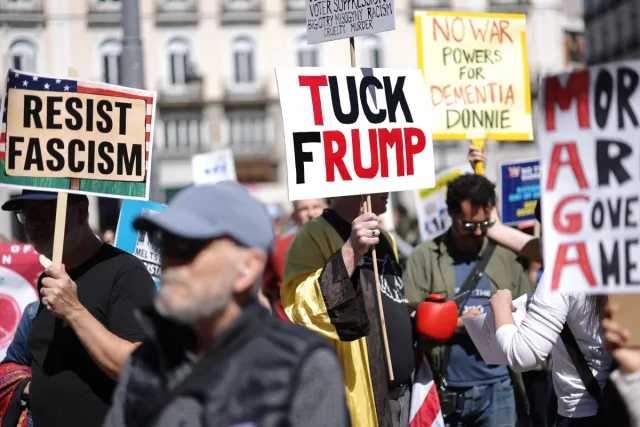 Protestas contra Donald Trump. Foto: AFP