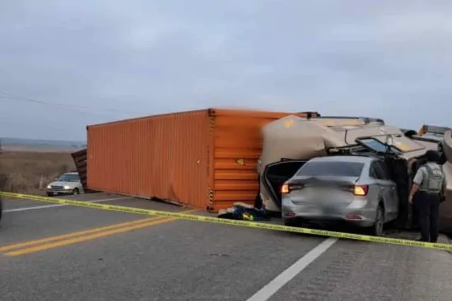 Accidente en Tamaulipas. Foto: Guardia Nacional 