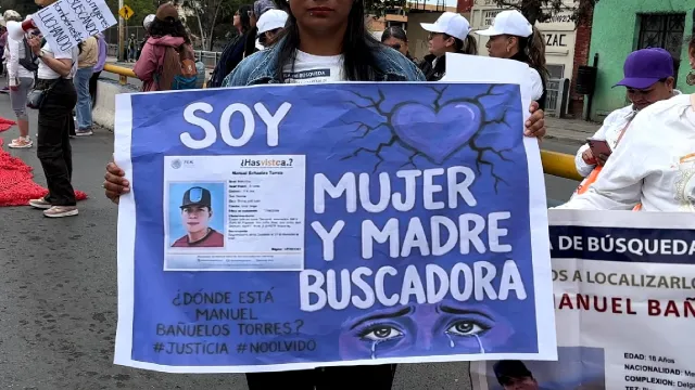 Una de las madres buscadoras presentes en la Marcha 8M de Zacatecas.  Foto: N+