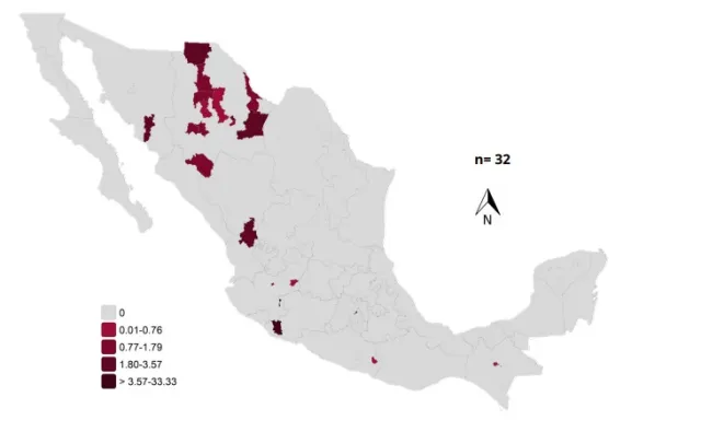 Muertes reportadas por sarampión en México, 2 de marzo de 2026. Foto: SSA