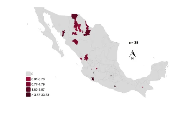 Muertes reportadas por sarampión en México, 19 de marzo de 2026. Foto: Ssa