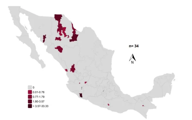 Muertes reportadas por sarampión en México, 12 de marzo de 2026. Foto: Ssa