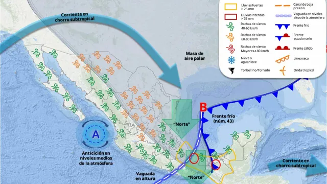Pronóstico del LUNES 06 DE ABRIL 2026. Foto: SMN 