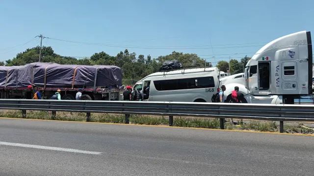 Accidente en la autopista Puebla-Orizaba. Foto: N+