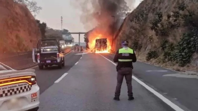 Carretera Chamapa-La Venta hoy 11 de abril. Foto: Guardia Nacional 