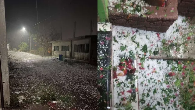 Lluvia y granizo en Tulcingo del Valle. Foto: Facebook Guerrero Trejo Al