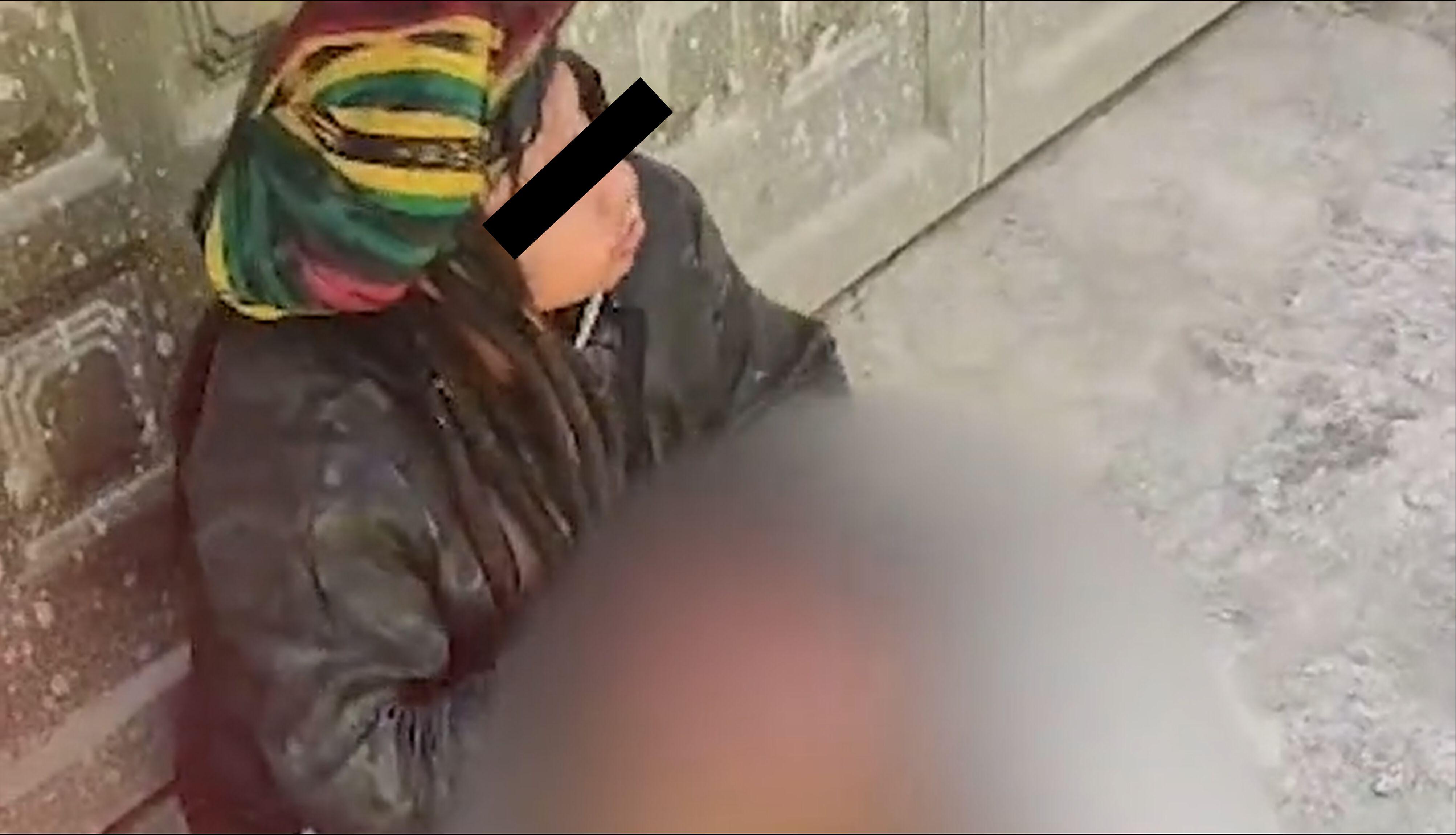 VIDEO. Una Mujer un Perro en Plena Vía Pública