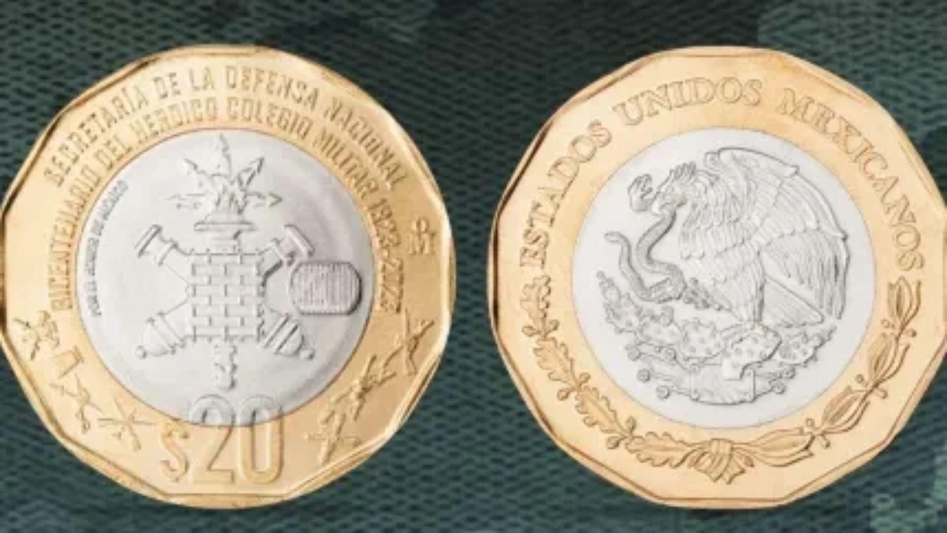 Moneda De 20 Pesos Conmemorativa Bicentenario Del Colegio Militar N
