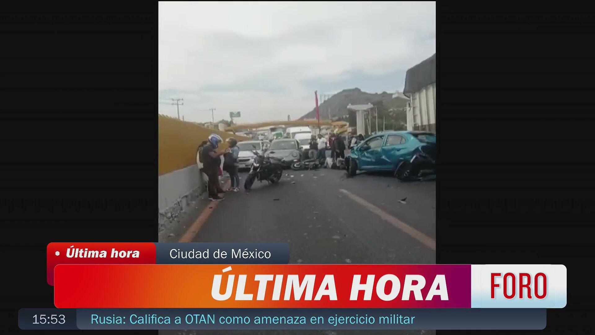 Fuerte Choque Hoy en la Autopista MéxicoPuebla; Hay Varios Lesionados
