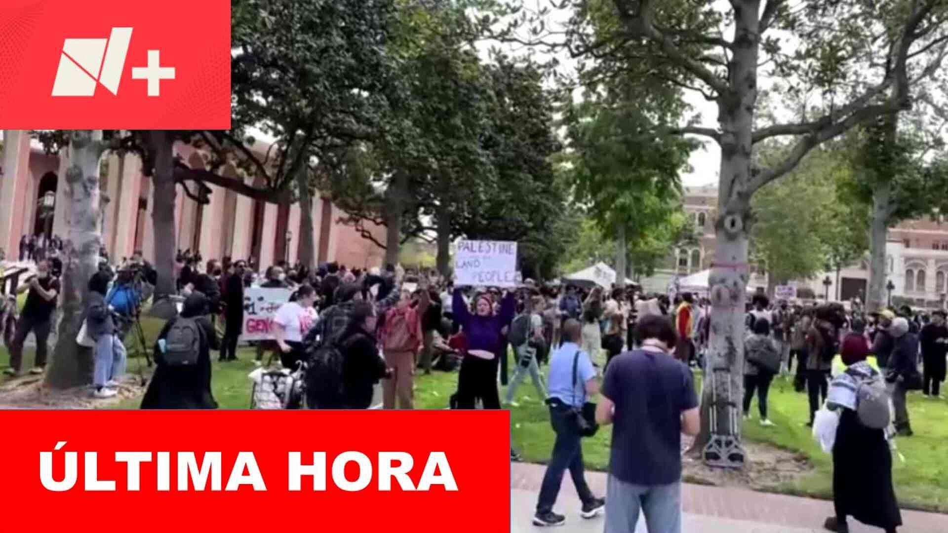 Estados Unidos Policía Repliega a Estudiantes pro Palestina en