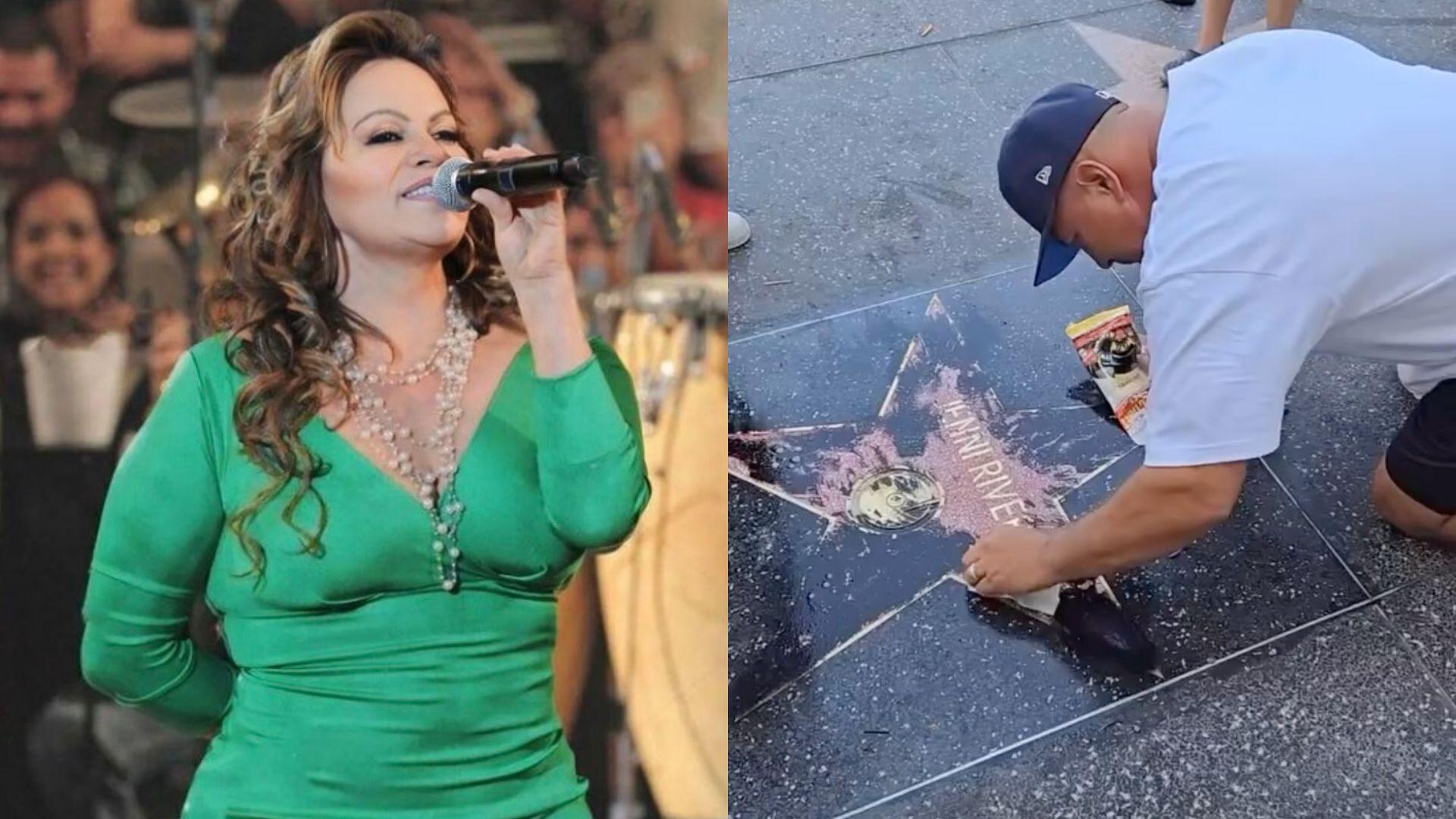 Vandalizan Estrella de Jenni Rivera en Hollywood; Fans Intentan