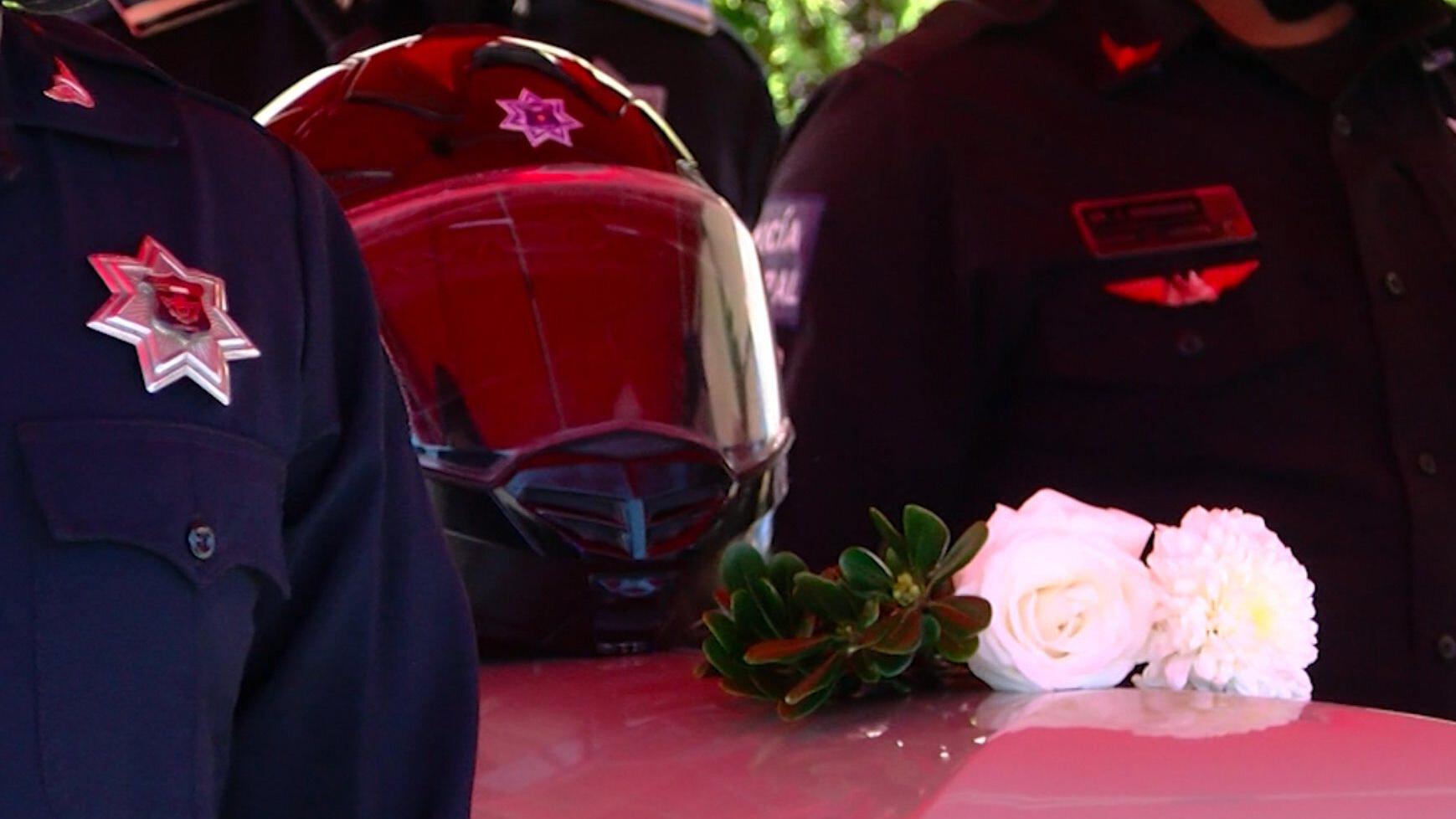 Despiden con Honores a Isaías Guevara, Oficial Asesinado Durante un