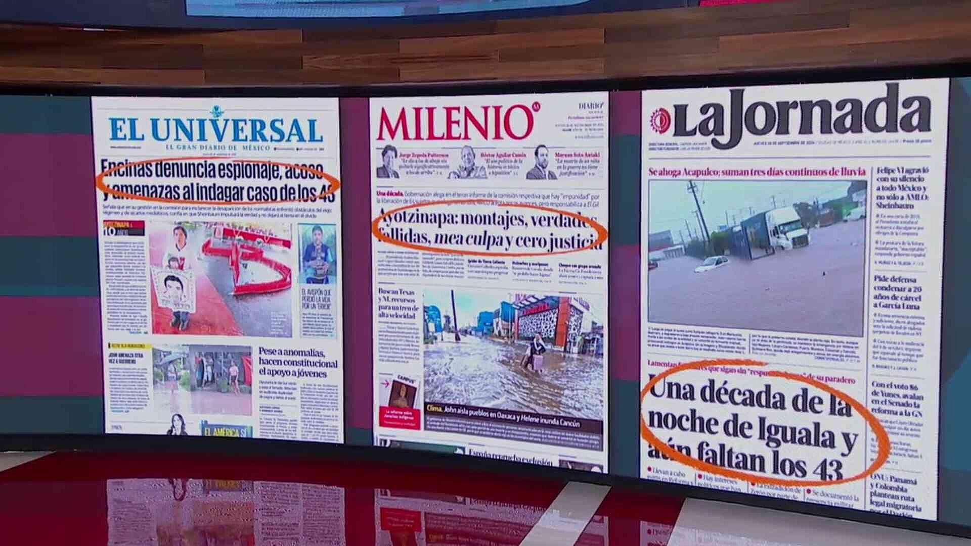 Ayotzinapa, 10 Años Después: Así Amanece la Prensa