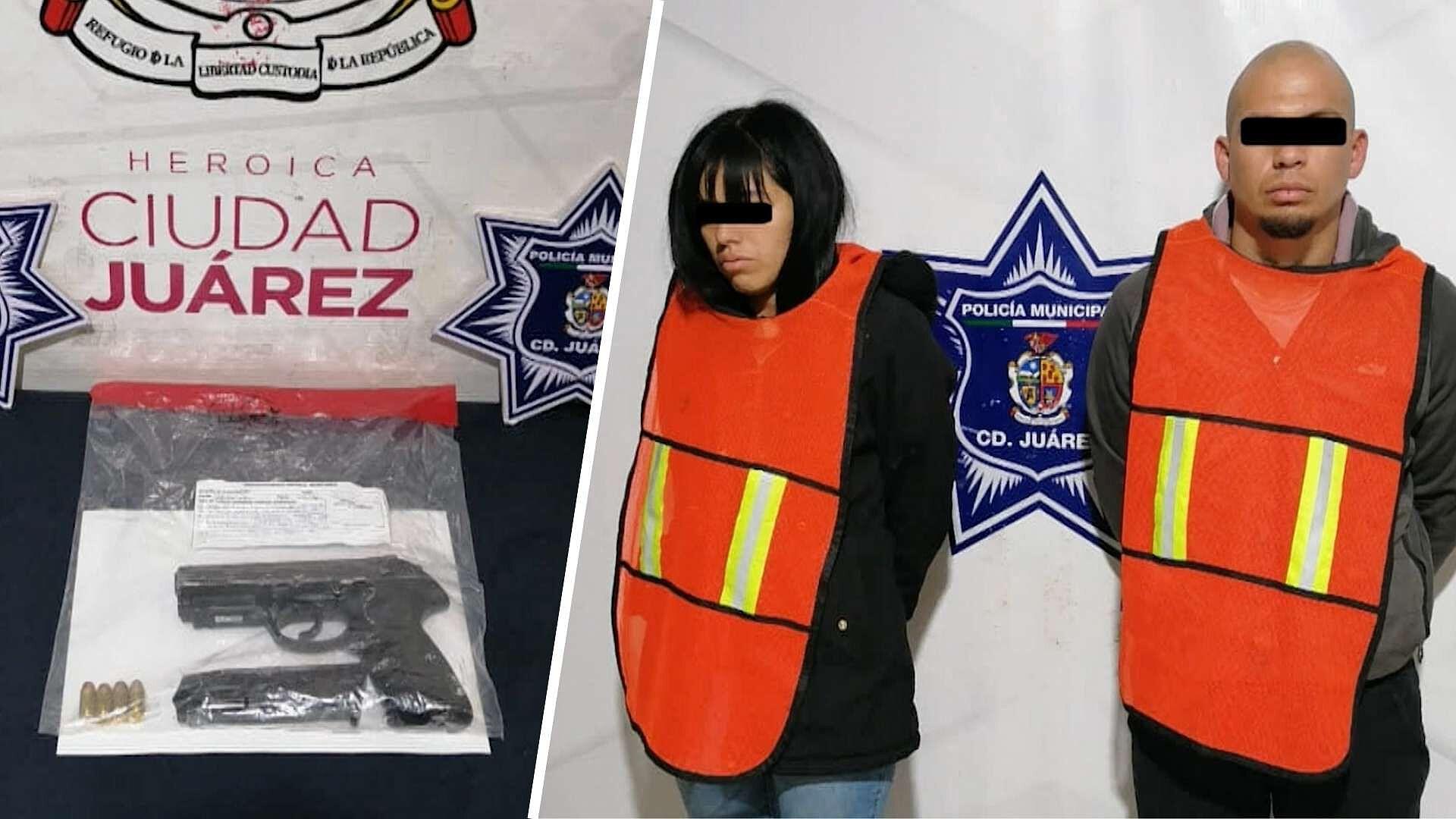 Detienen a Pareja con Arma de Fuego en Ciudad Juárez | N+
