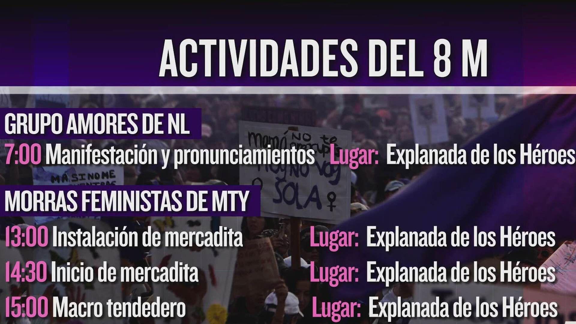 Actividades del 8M en Monterrey, NL