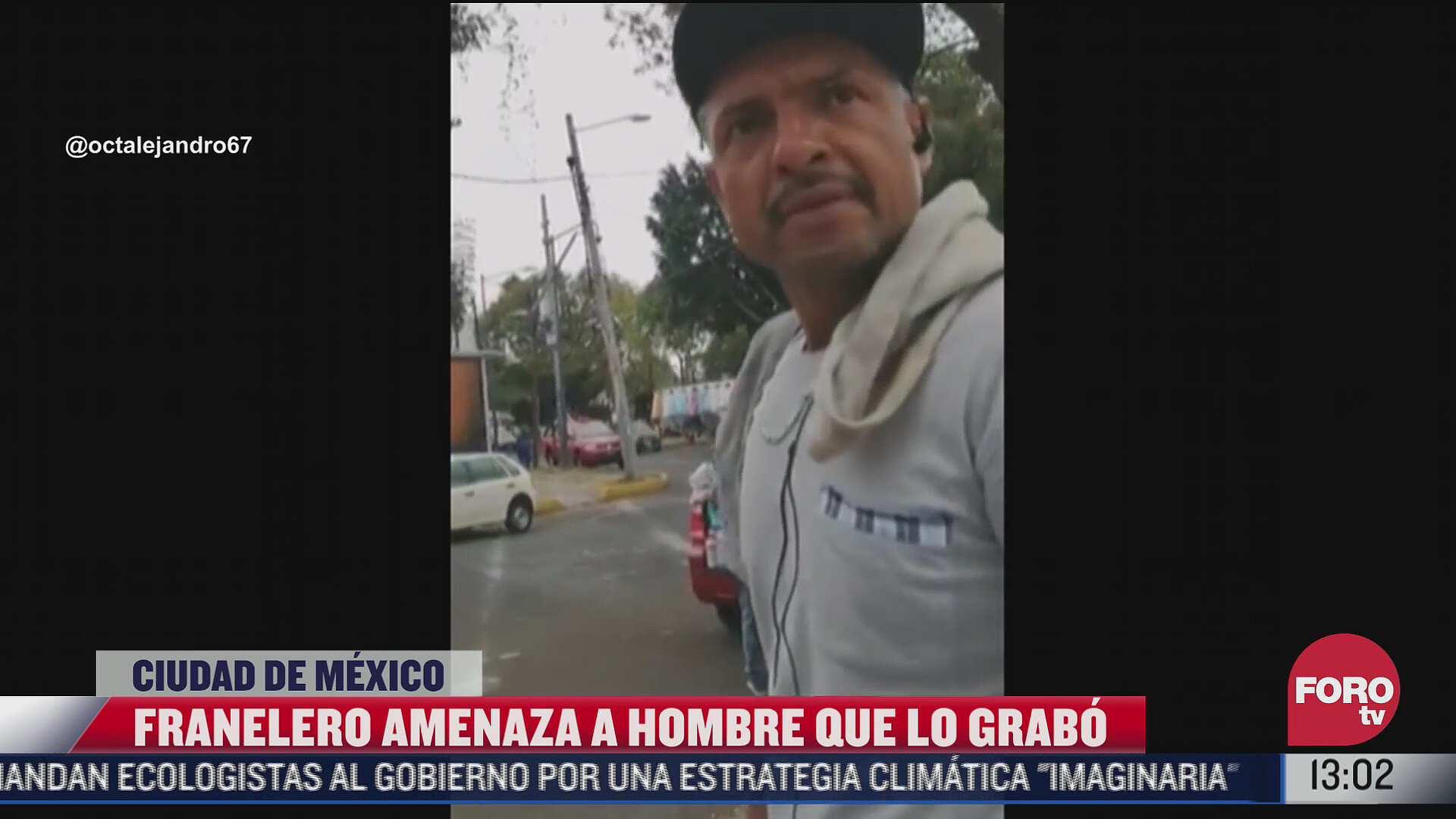Difunden nuevo video de franelero bravucón que intimida con machete en la CDMX