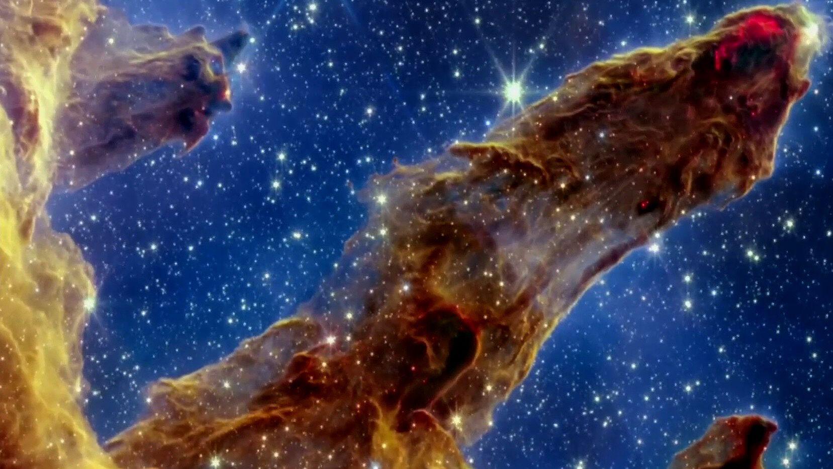Telescopio James Webb capta a detalle región de los Pilares de la Creación